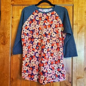 LulaRoe Randy Top Floral M